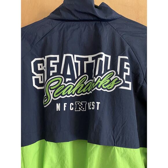 NWT NFL Men's XXL Seattle Seahawks 1/4 Zip Nylon Track Jacket Team - Picture 6 of 11